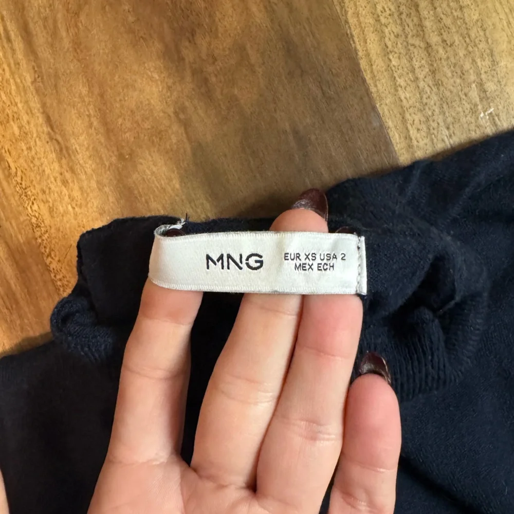 Mango MNG Dark Navy Knit Midi Dress‎ Size 2